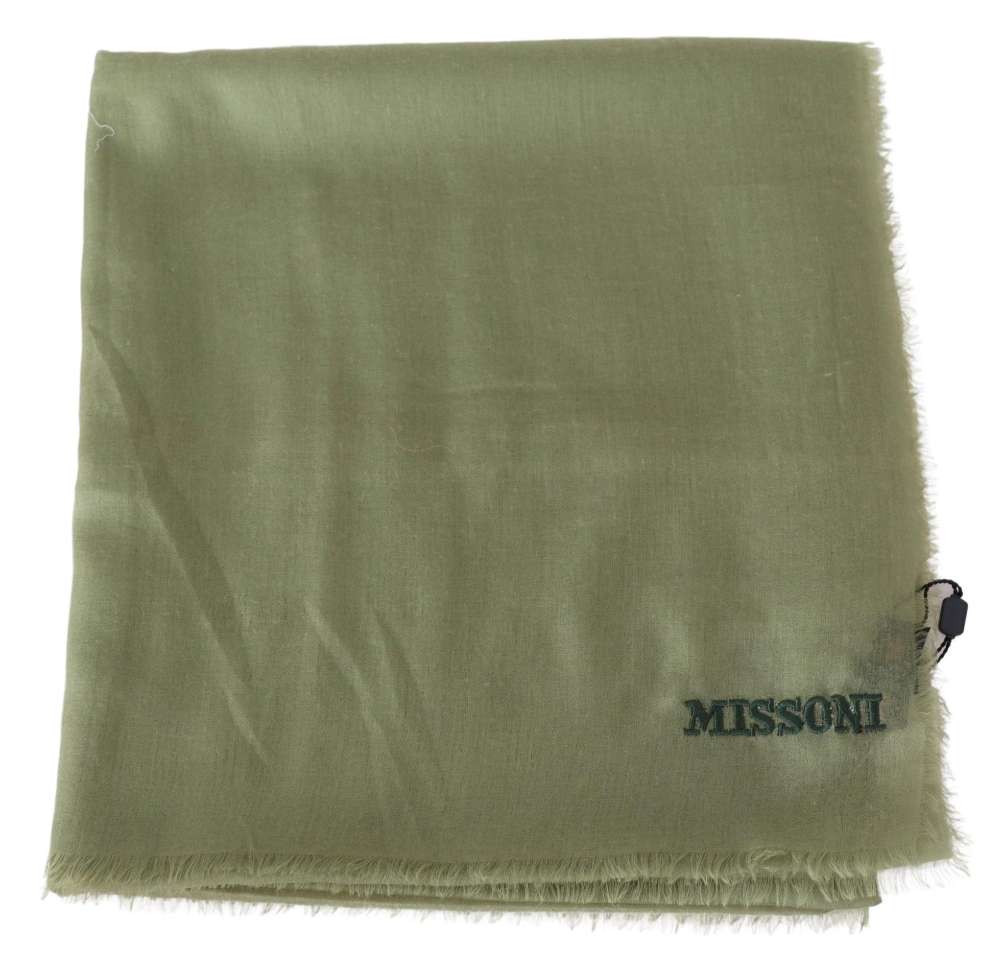 Missoni Green Cashmere Unisex Neck Wrap Scarf by Missoni
