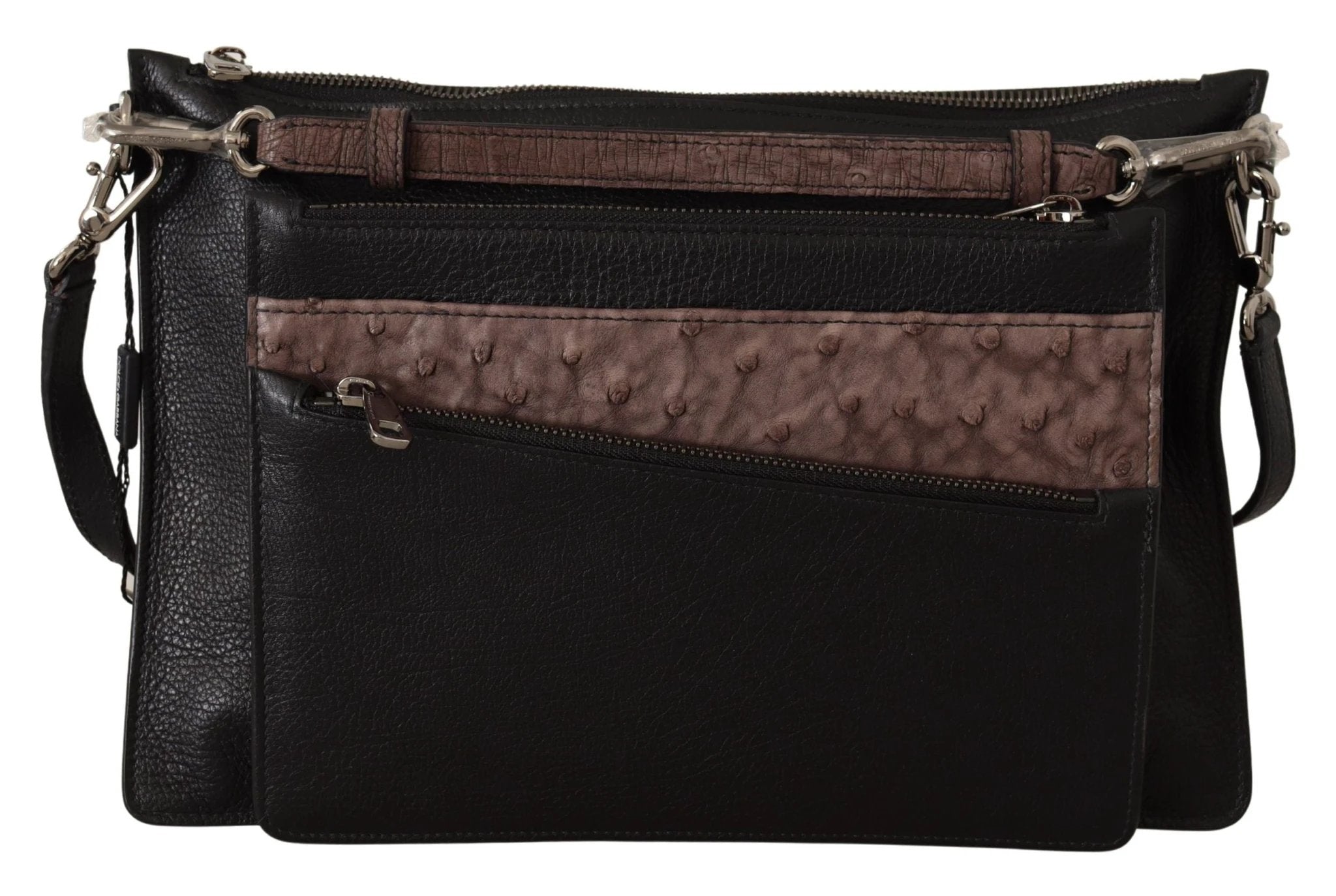 Dolce & Gabbana Black Exotic Leather Shoulder Sling Alta Sartoria Bag by Dolce & Gabbana
