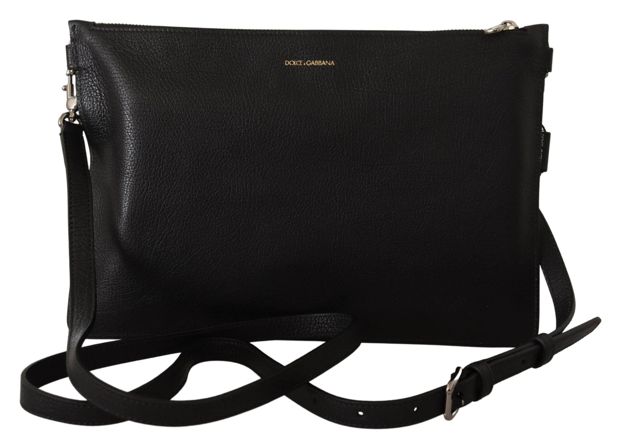 Dolce & Gabbana Black Exotic Leather Shoulder Sling Alta Sartoria Bag by Dolce & Gabbana