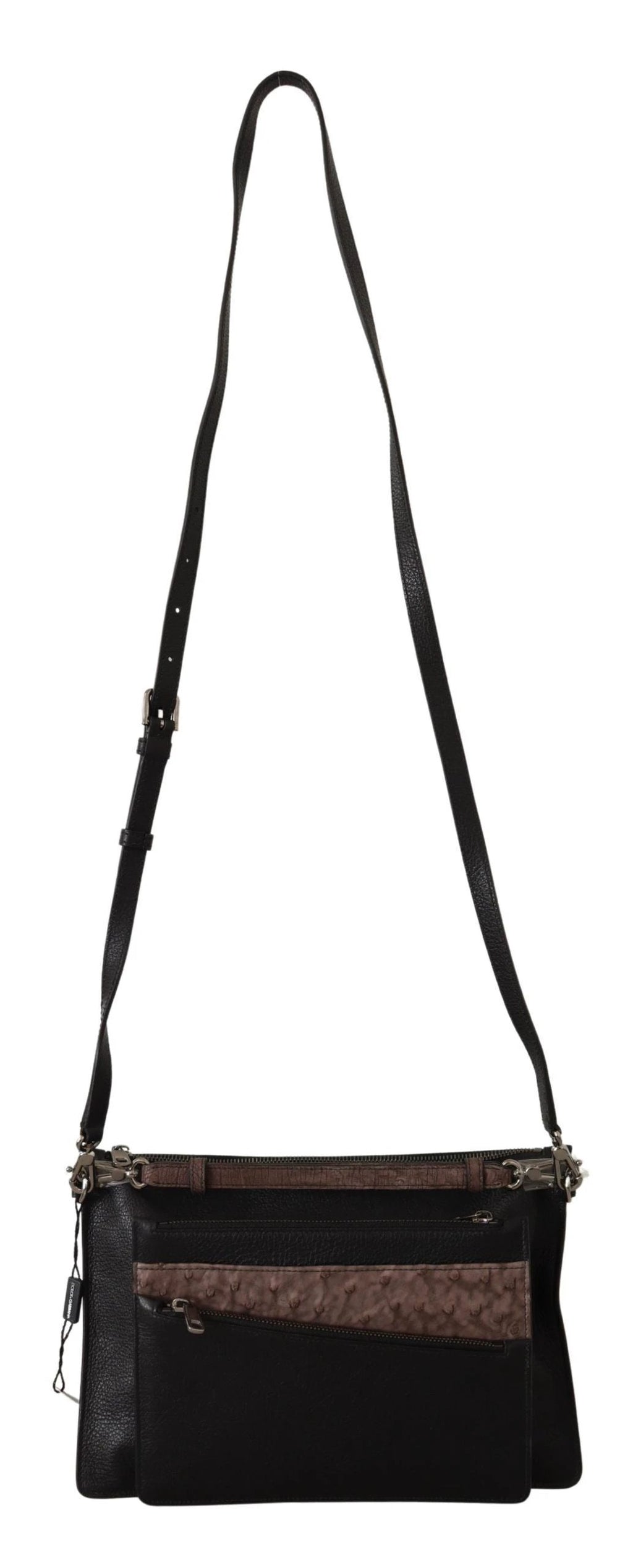 Dolce & Gabbana Black Exotic Leather Shoulder Sling Alta Sartoria Bag by Dolce & Gabbana