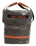 Dolce & Gabbana Cotton Men Large Fabric Green Shopping Tote Bag by Dolce & Gabbana