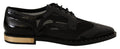 Dolce & Gabbana Black Leather Broques Sheer Wingtip Shoes by Dolce & Gabbana