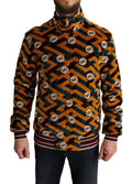 Dolce & Gabbana Multicolor Velvet DG Logo Mens Sweater Jacket by Dolce & Gabbana