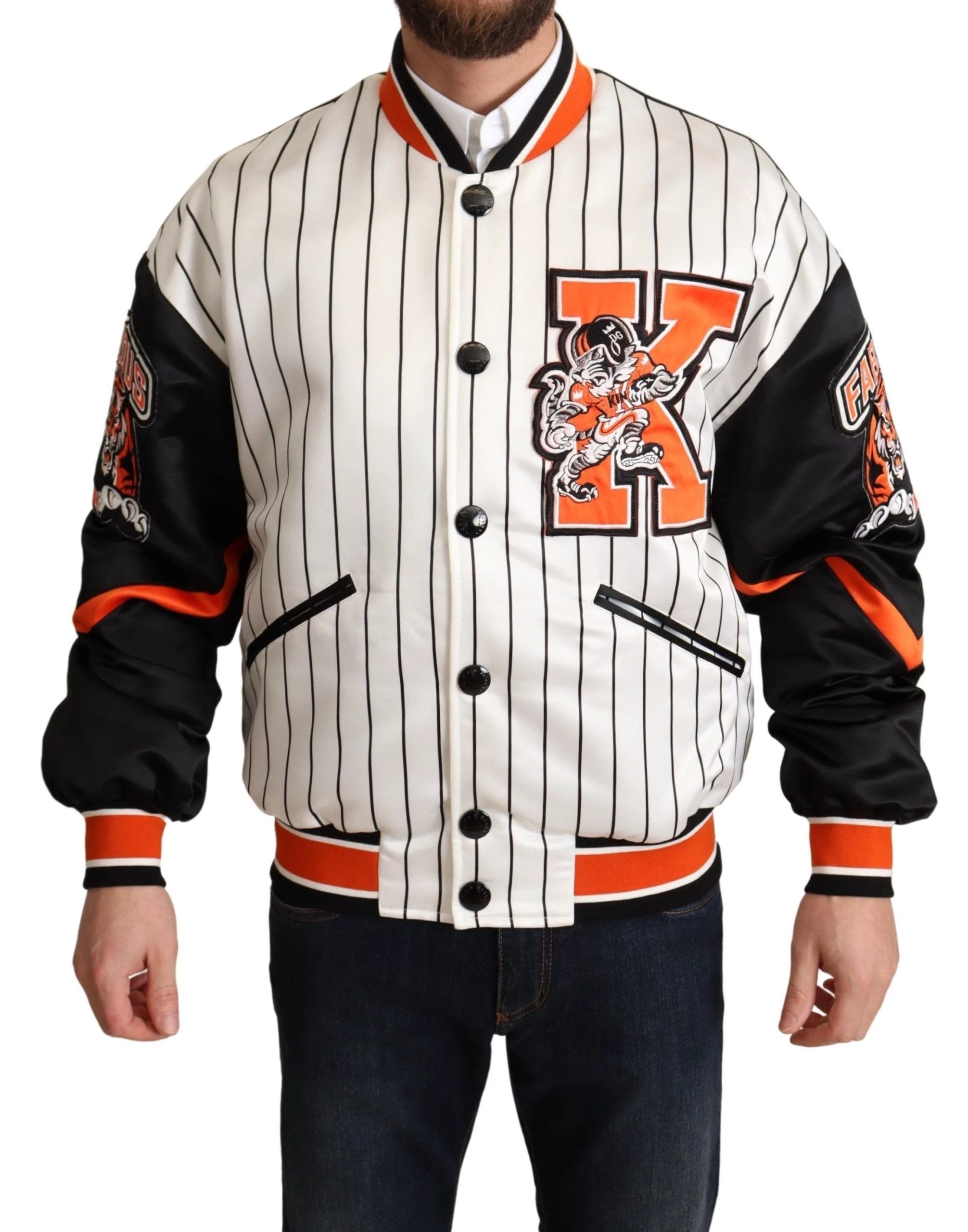 Dolce & Gabbana Multicolor Bomber King Logo #DGMILLENNIALS Jacket by Dolce & Gabbana