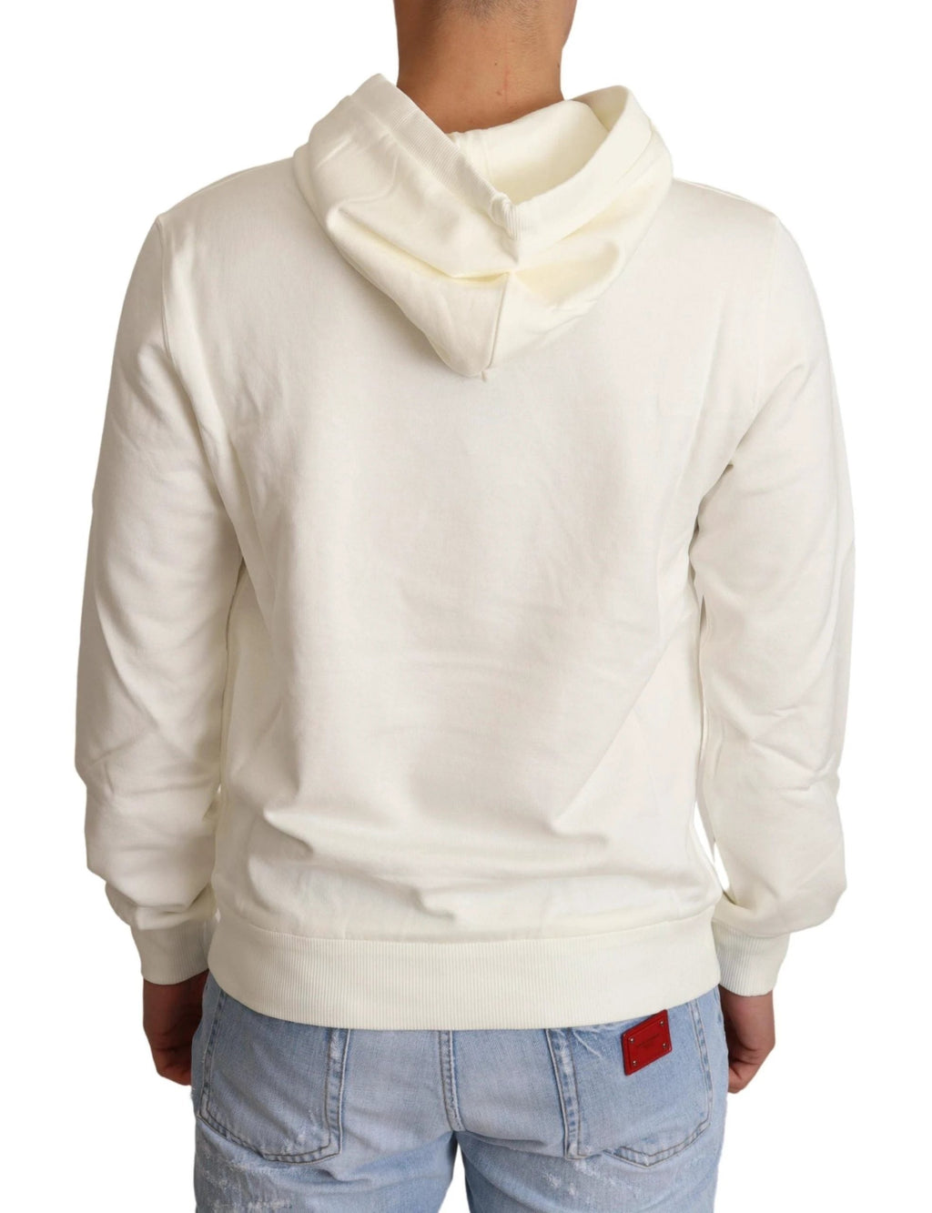 Dolce & Gabbana White King Ceasar Cotton Hooded Sweater by Dolce & Gabbana
