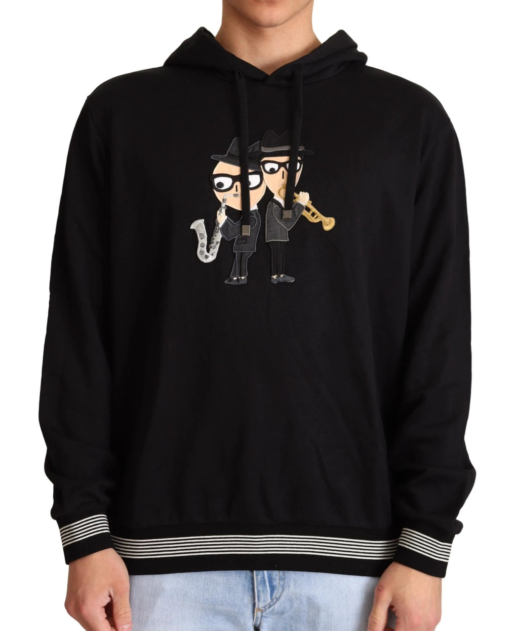 Dolce & Gabbana Black Cotton Hooded #dgfamily Sweater by Dolce & Gabbana