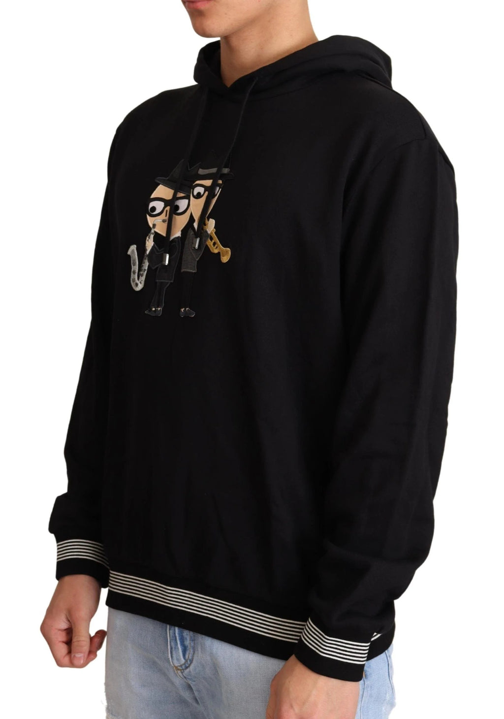 Dolce & Gabbana Black Cotton Hooded #dgfamily Sweater by Dolce & Gabbana