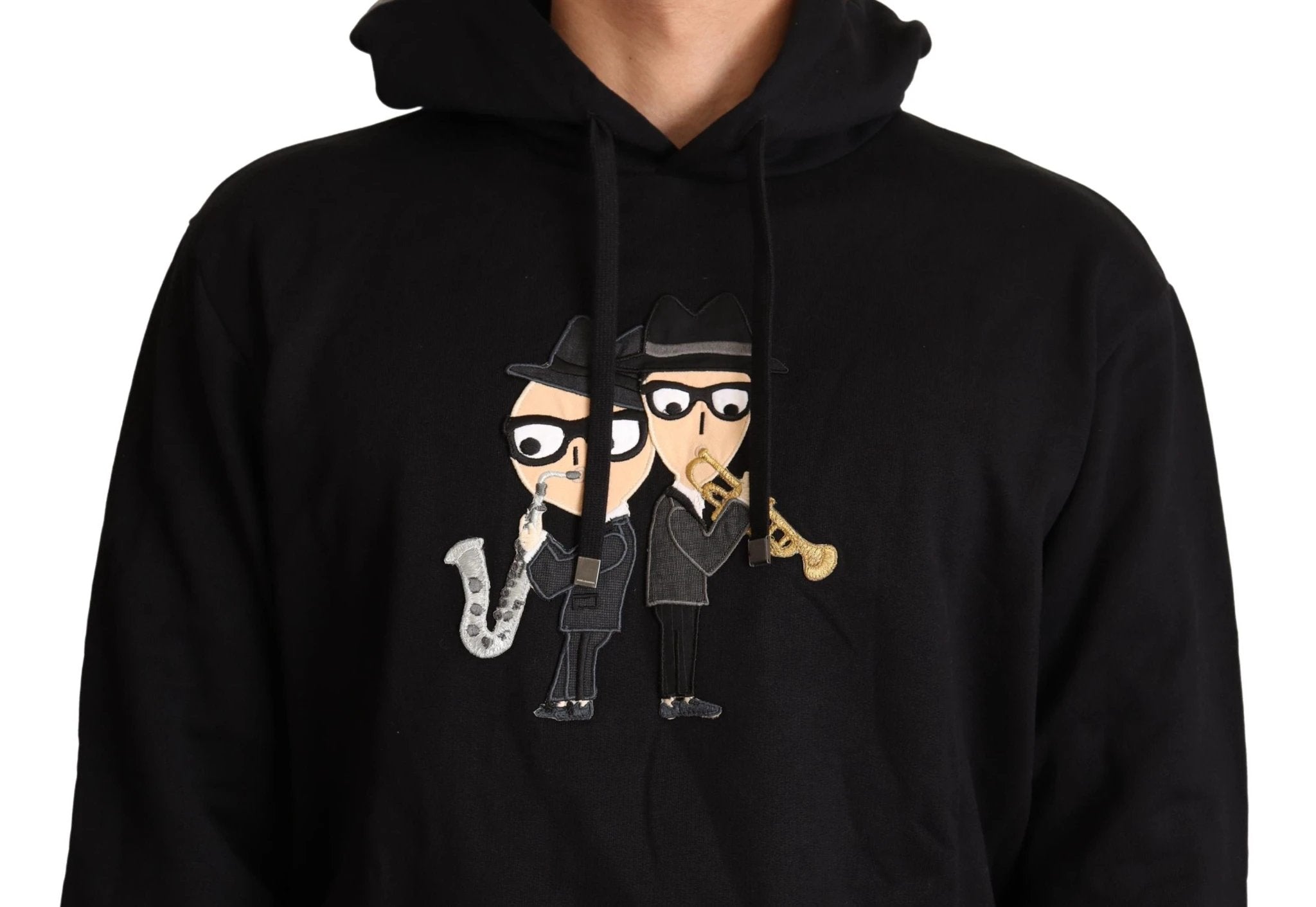 Dolce & Gabbana Black Cotton Hooded #dgfamily Sweater by Dolce & Gabbana