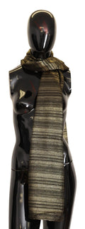 Dolce & Gabbana Metallic Gold Silk Stretch Shawl Wrap Scarf by Dolce & Gabbana
