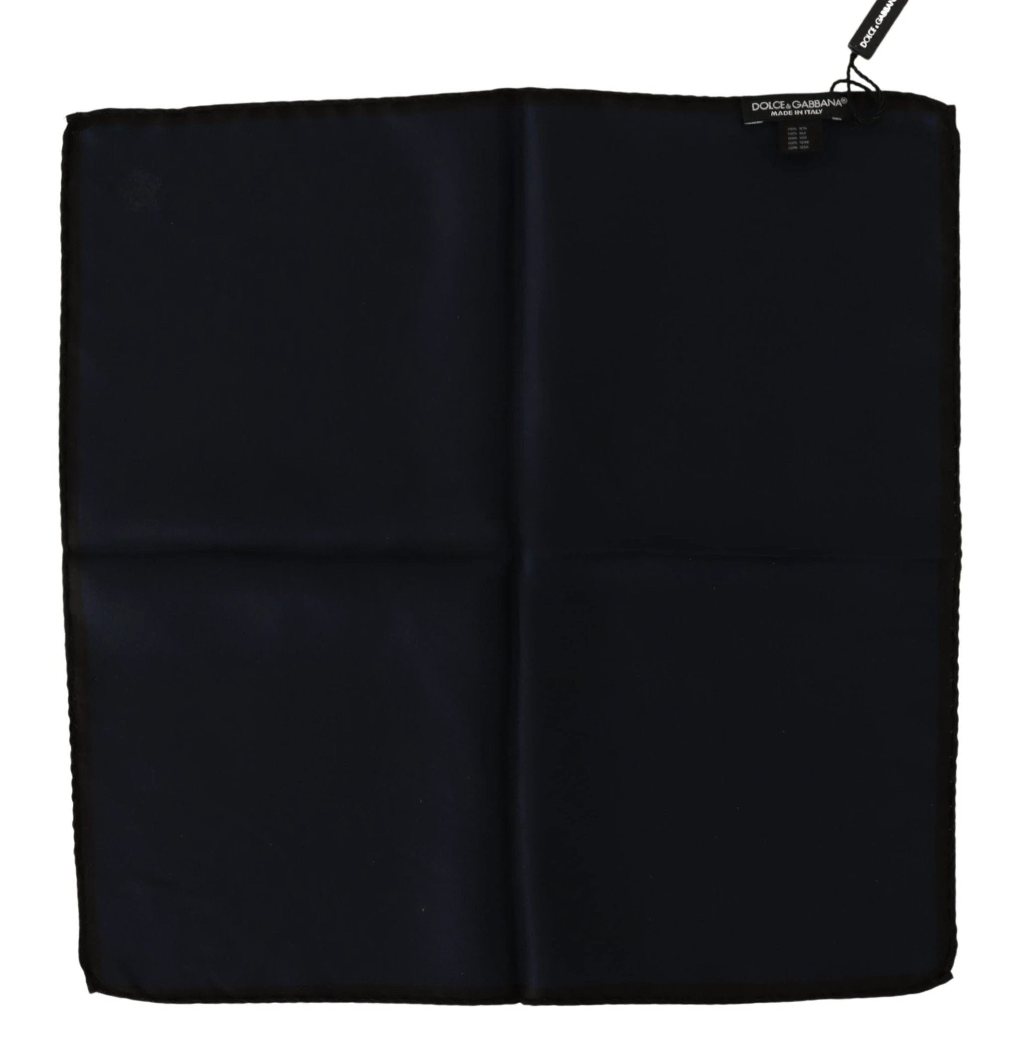 Dolce & Gabbana Black Square Handkerchief 100% Silk Scarf by Dolce & Gabbana