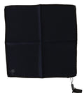 Dolce & Gabbana Black Square Handkerchief 100% Silk Scarf by Dolce & Gabbana