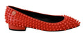 Philipp Plein Orange Leather Ballerina WHAT I DO Flats Shoes by Philipp Plein