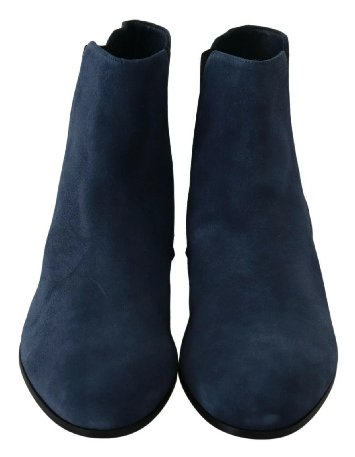 Dolce & Gabbana Blue Suede Embellished Studded Boots Shoes by Dolce & Gabbana