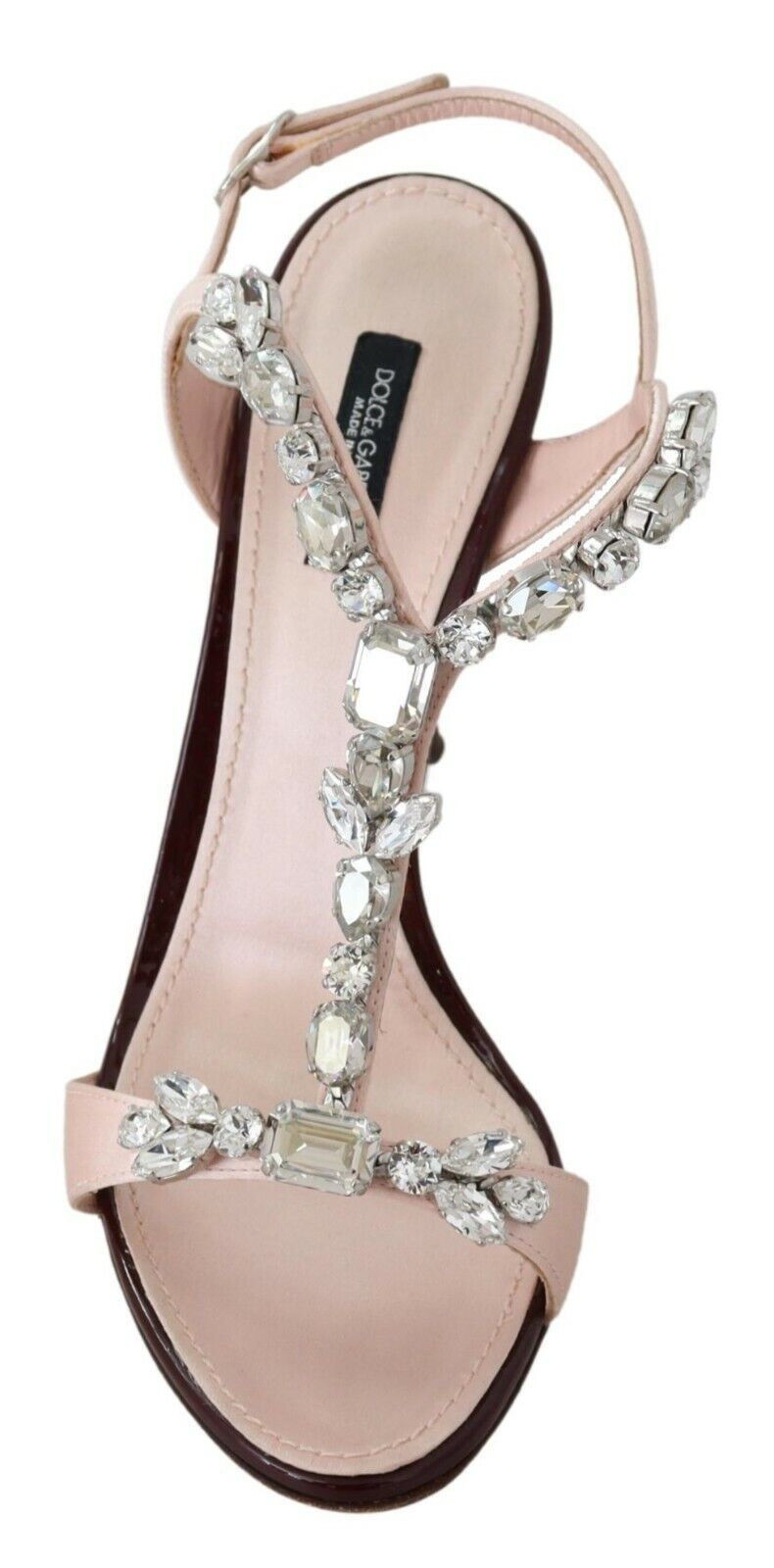 Dolce & Gabbana Pink Crystals Heels Keira Sandals by Dolce & Gabbana