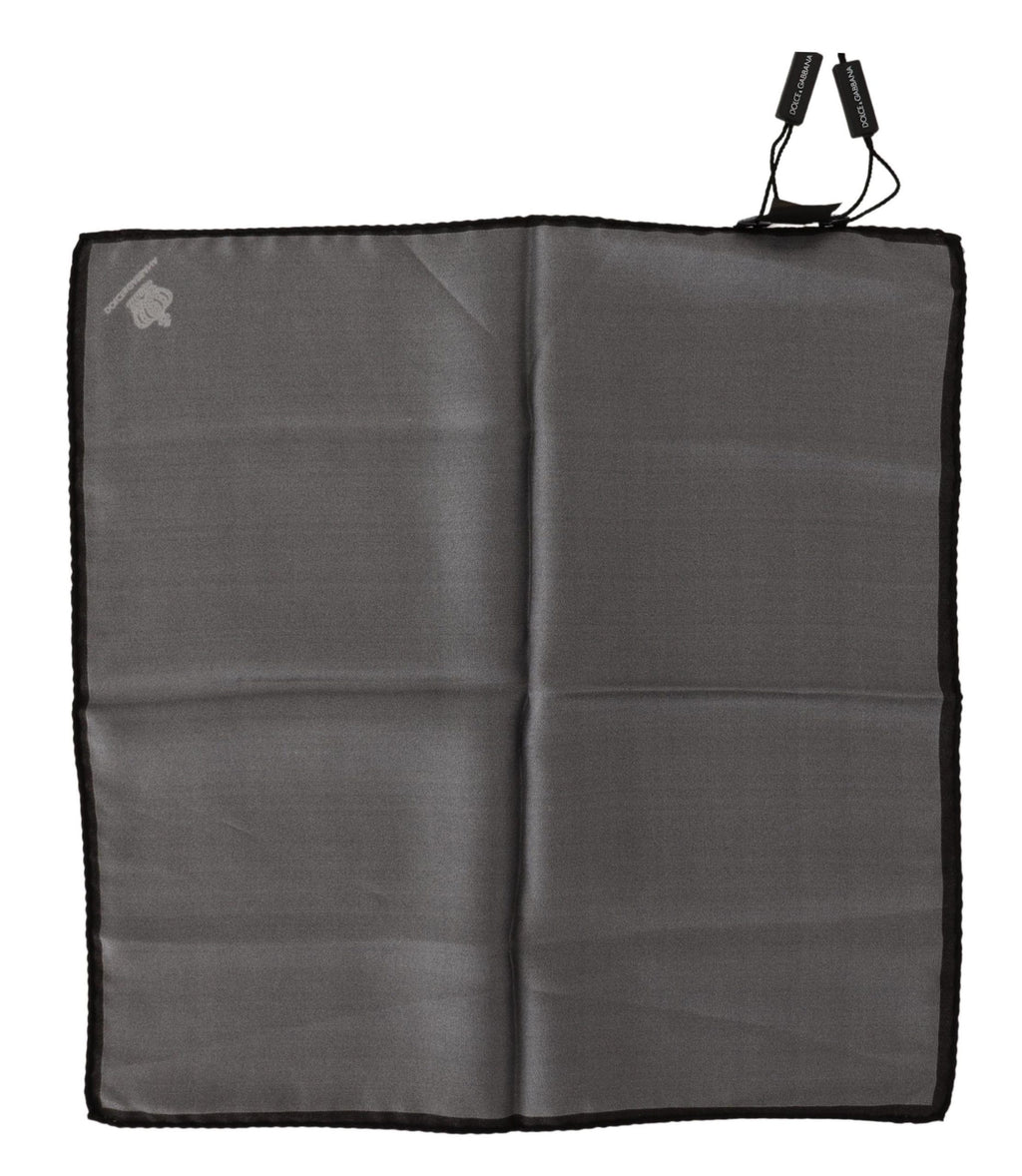 Dolce & Gabbana Gray 100% Silk Square Handkerchief Gray 100% Silk Square Handkerchief by Dolce & Gabbana