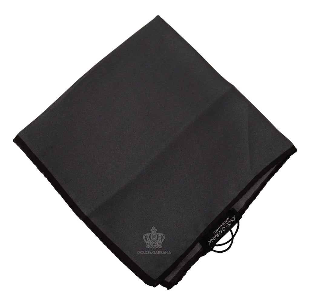 Dolce & Gabbana Gray 100% Silk Square Handkerchief Gray 100% Silk Square Handkerchief by Dolce & Gabbana