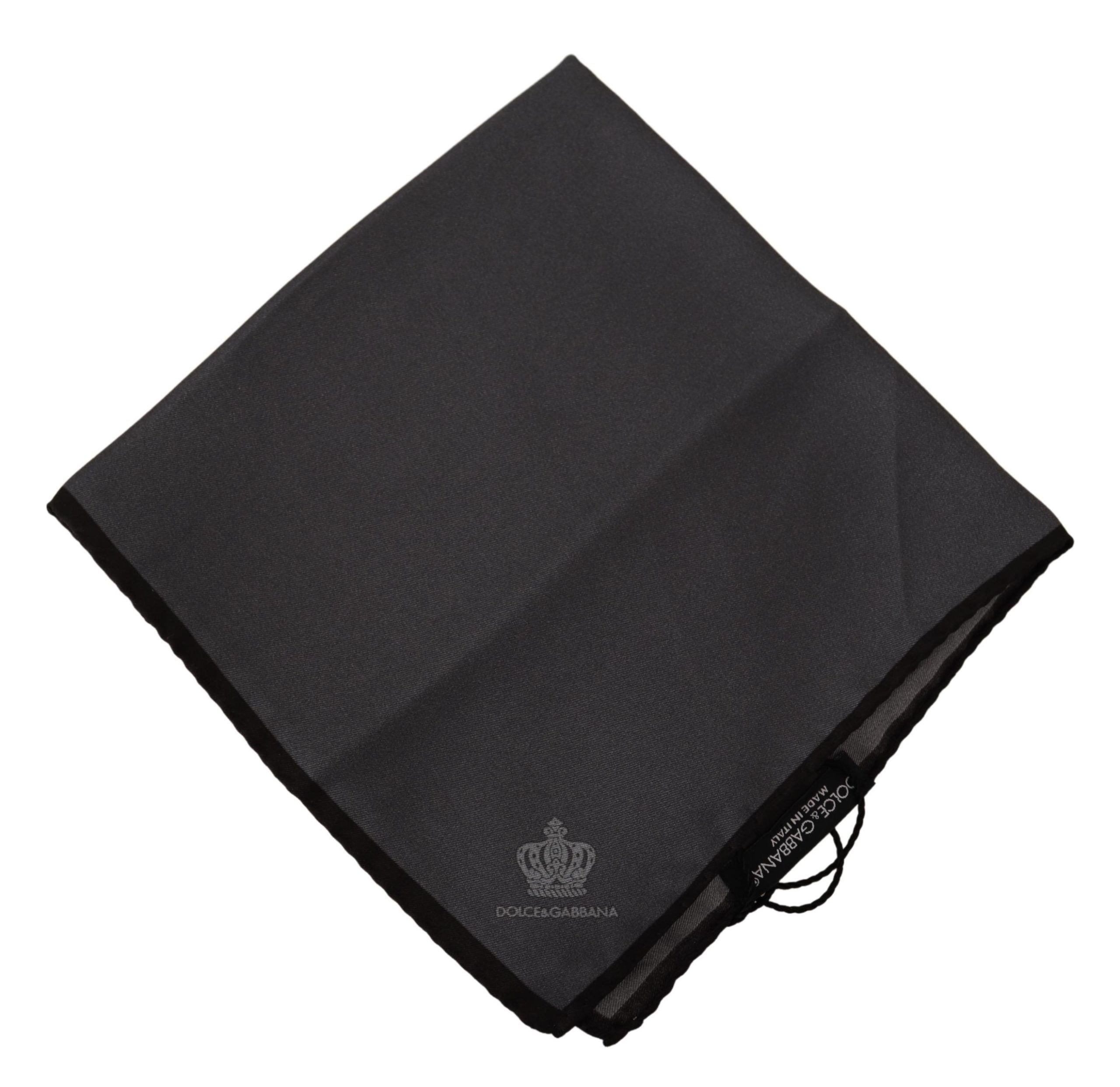 Dolce & Gabbana Gray 100% Silk Square Handkerchief Gray 100% Silk Square Handkerchief by Dolce & Gabbana