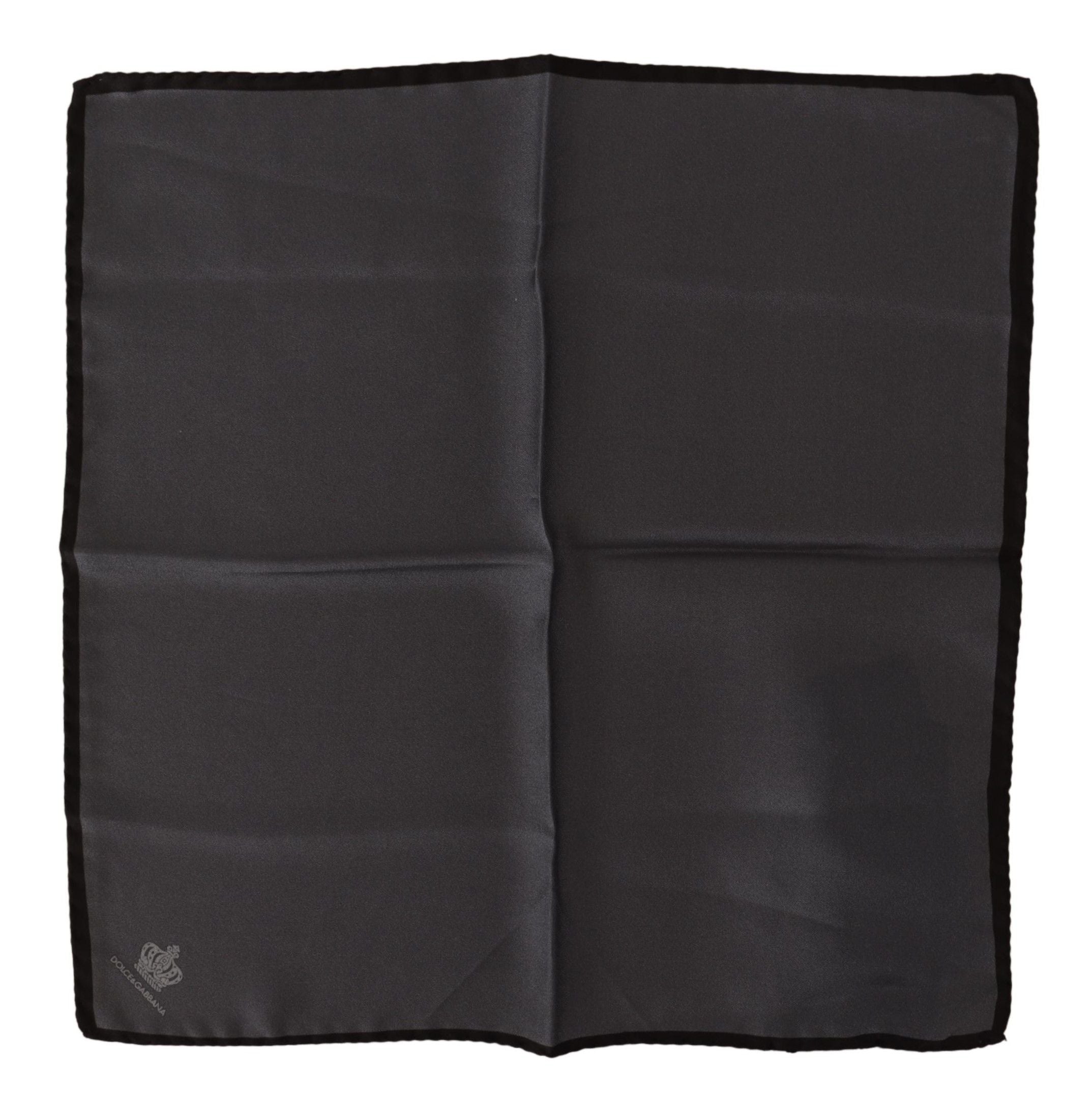 Dolce & Gabbana Gray 100% Silk Square Handkerchief Gray 100% Silk Square Handkerchief by Dolce & Gabbana
