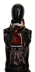 Dolce & Gabbana Multicolor Wool Knit DG King Shawl Wrap Scarf by Dolce & Gabbana