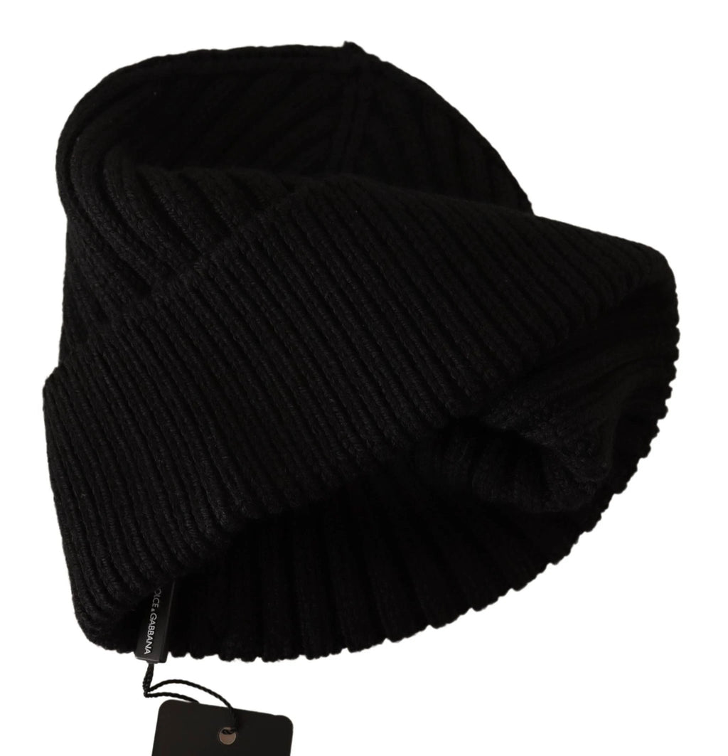 Dolce & Gabbana Black Wool Knit Women Winter Hat by Dolce & Gabbana