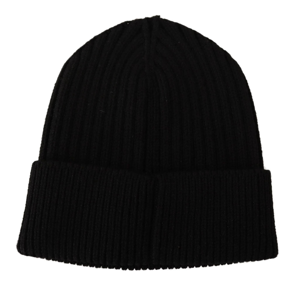 Dolce & Gabbana Black Wool Knit Women Winter Hat by Dolce & Gabbana