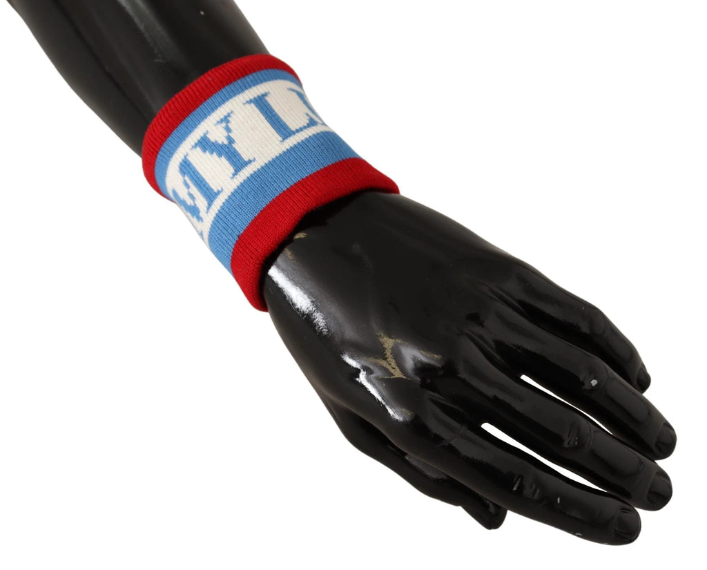 Dolce & Gabbana Multicolor King Of My Life Cashmere Wristband by Dolce & Gabbana