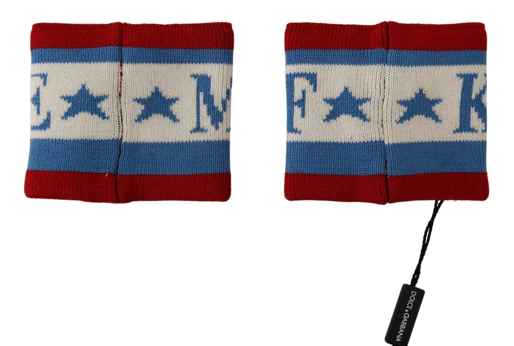 Dolce & Gabbana Multicolor King Of My Life Cashmere Wristband by Dolce & Gabbana