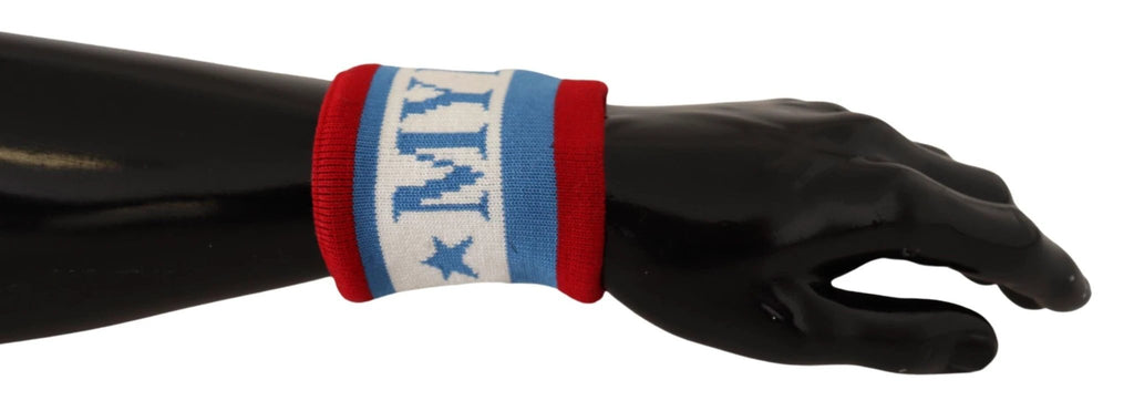 Dolce & Gabbana Multicolor King Of My Life Cashmere Wristband by Dolce & Gabbana