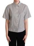 Dolce & Gabbana Black Polka Dot Collared Shirt White by Dolce & Gabbana