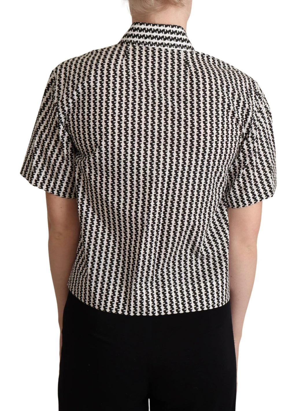 Dolce & Gabbana White Black Fantasy Pattern Shirt by Dolce & Gabbana