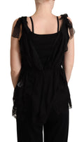 Dolce & Gabbana Black Silk Lace Trim Camisole Tank Top by Dolce & Gabbana