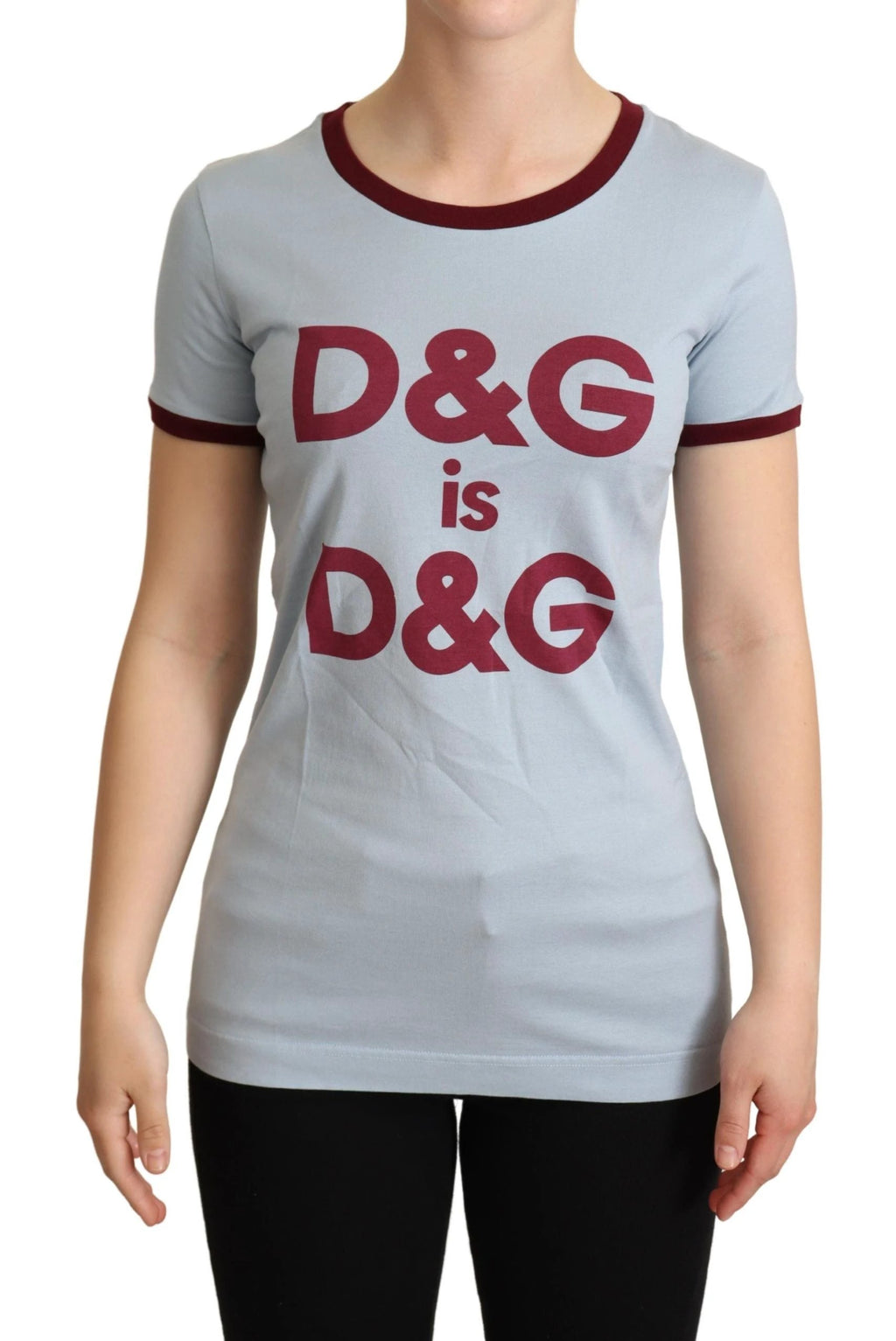 Dolce & Gabbana Blue Crewneck D&G Top T-shirt by Dolce & Gabbana