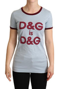 Dolce & Gabbana Blue Crewneck D&G Top T-shirt by Dolce & Gabbana