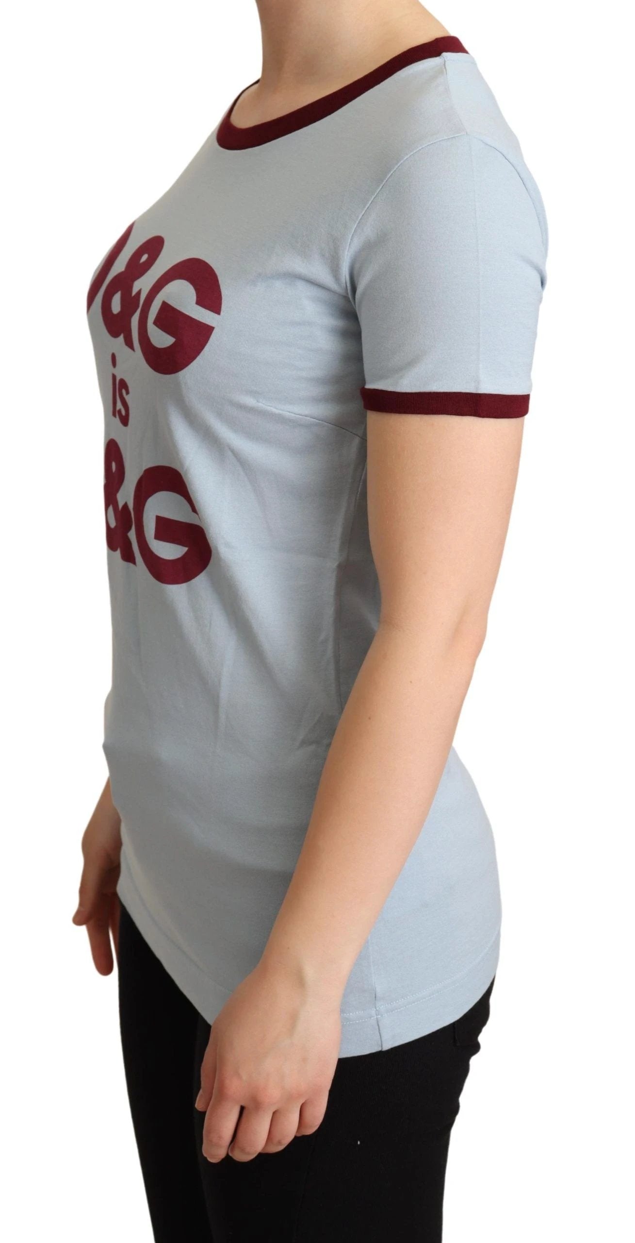 Dolce & Gabbana Blue Crewneck D&G Top T-shirt by Dolce & Gabbana
