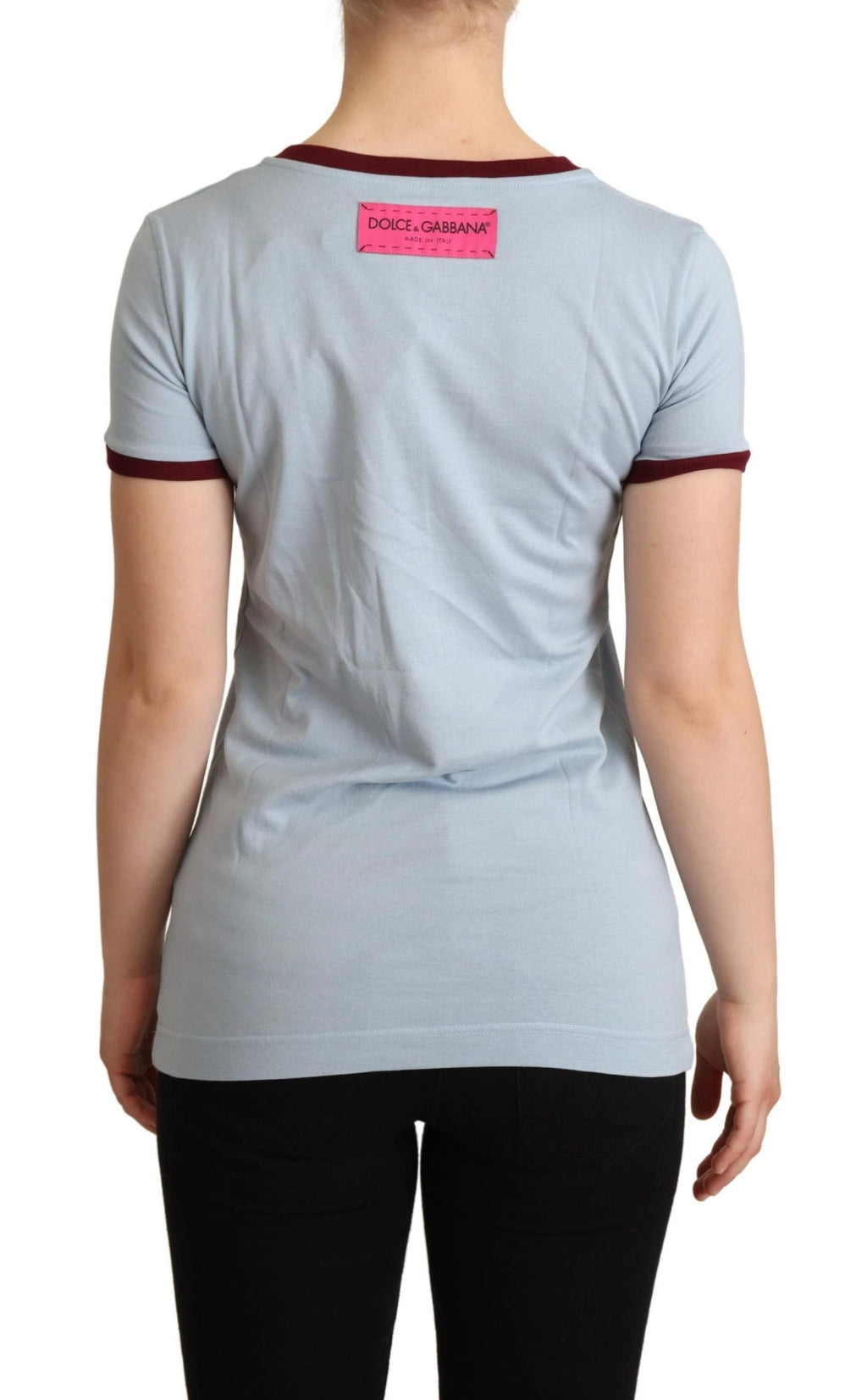Dolce & Gabbana Blue Crewneck D&G Top T-shirt by Dolce & Gabbana