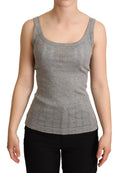 Dolce & Gabbana Gray Cotton Modal Canotta Tank Top T-shirt by Dolce & Gabbana