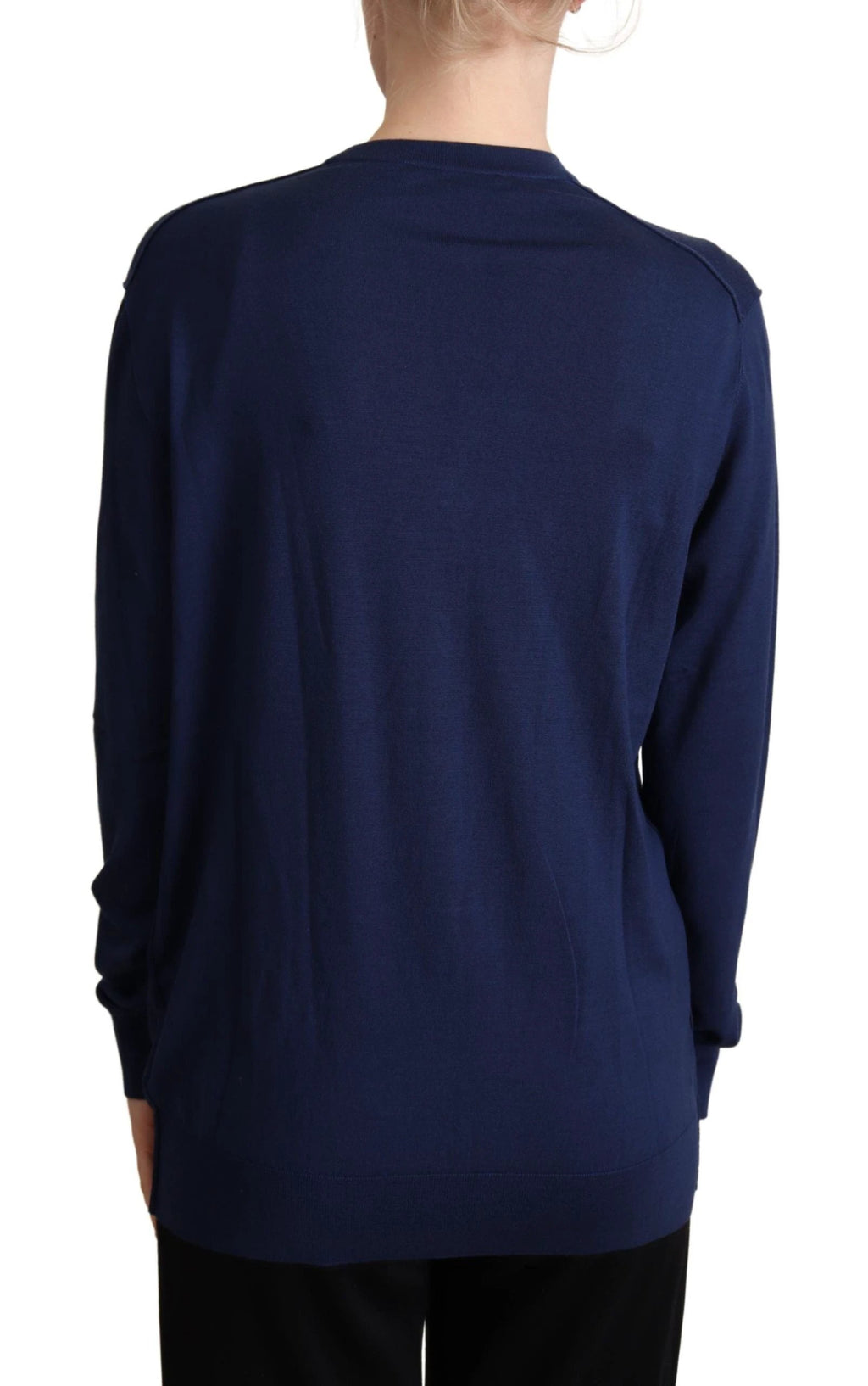 Dolce & Gabbana Blue Virgin Wool Button Down Cardigan Sweater by Dolce & Gabbana