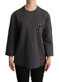 Dolce & Gabbana Gray Embroidered Women Pullover Sweater by Dolce & Gabbana