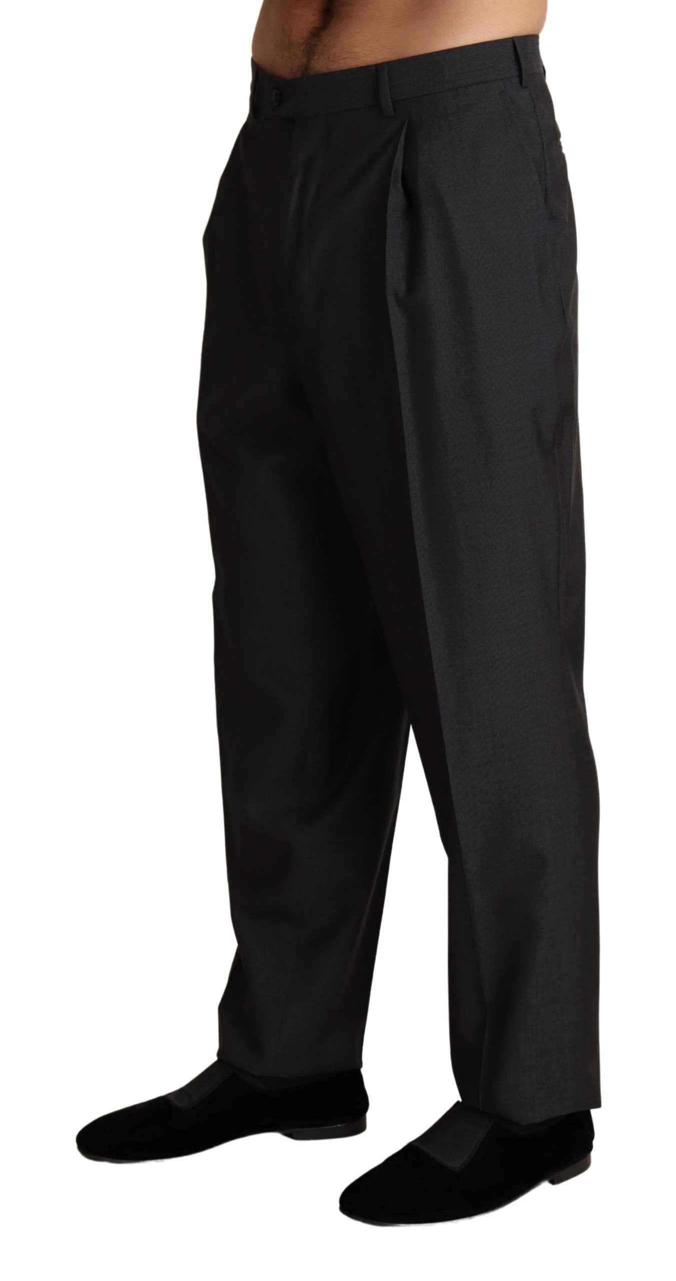 Dolce & Gabbana Gray Wool Blend Formal Trousers Pants by Dolce & Gabbana