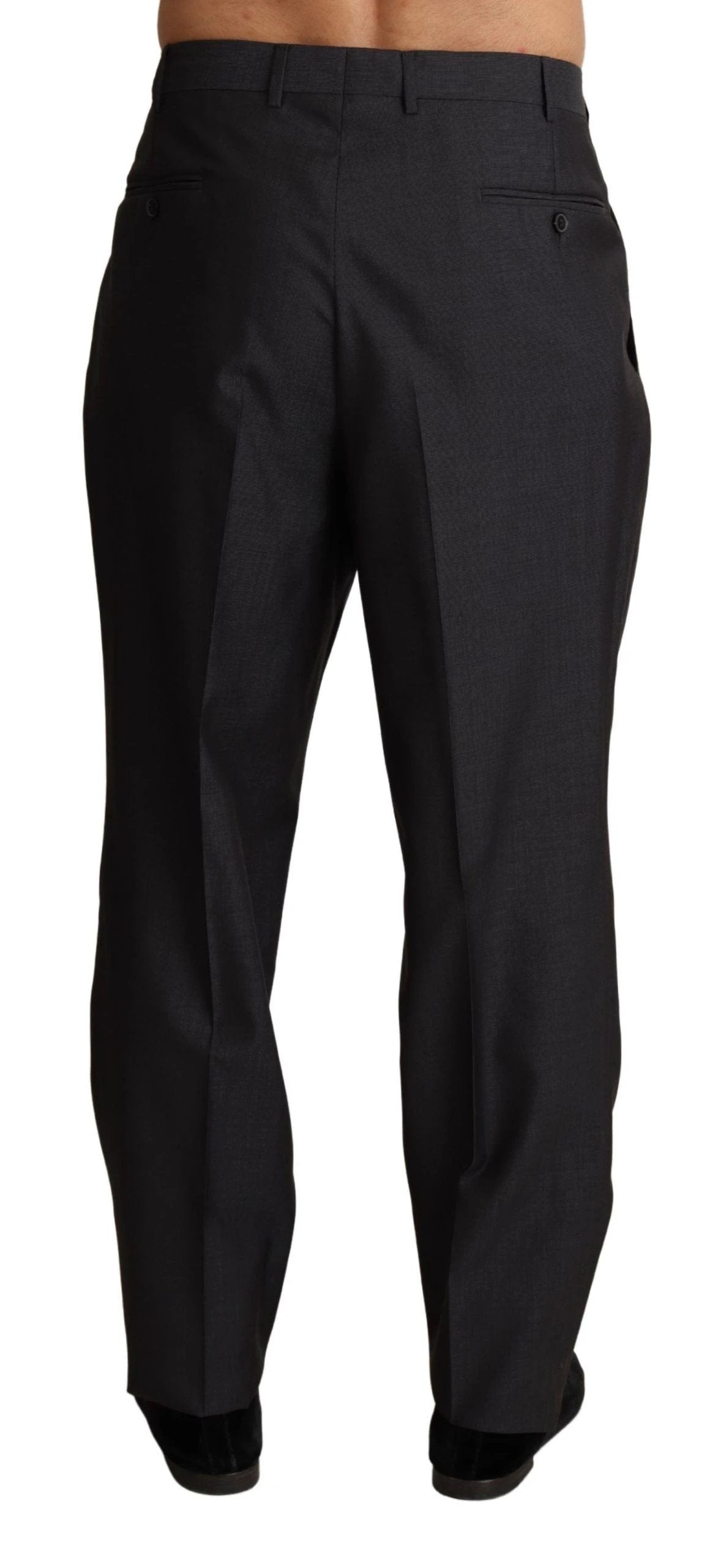Dolce & Gabbana Gray Wool Blend Formal Trousers Pants by Dolce & Gabbana