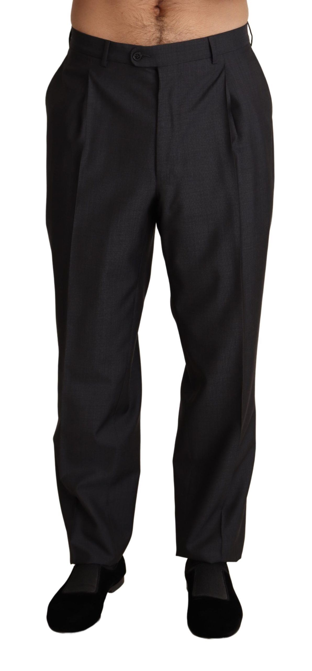 Dolce & Gabbana Gray Wool Blend Formal Trousers Pants by Dolce & Gabbana