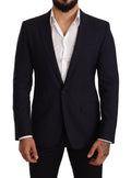 Dolce & Gabbana Navy Blue Wool Slim Fit MARTINI Blazer by Dolce & Gabbana