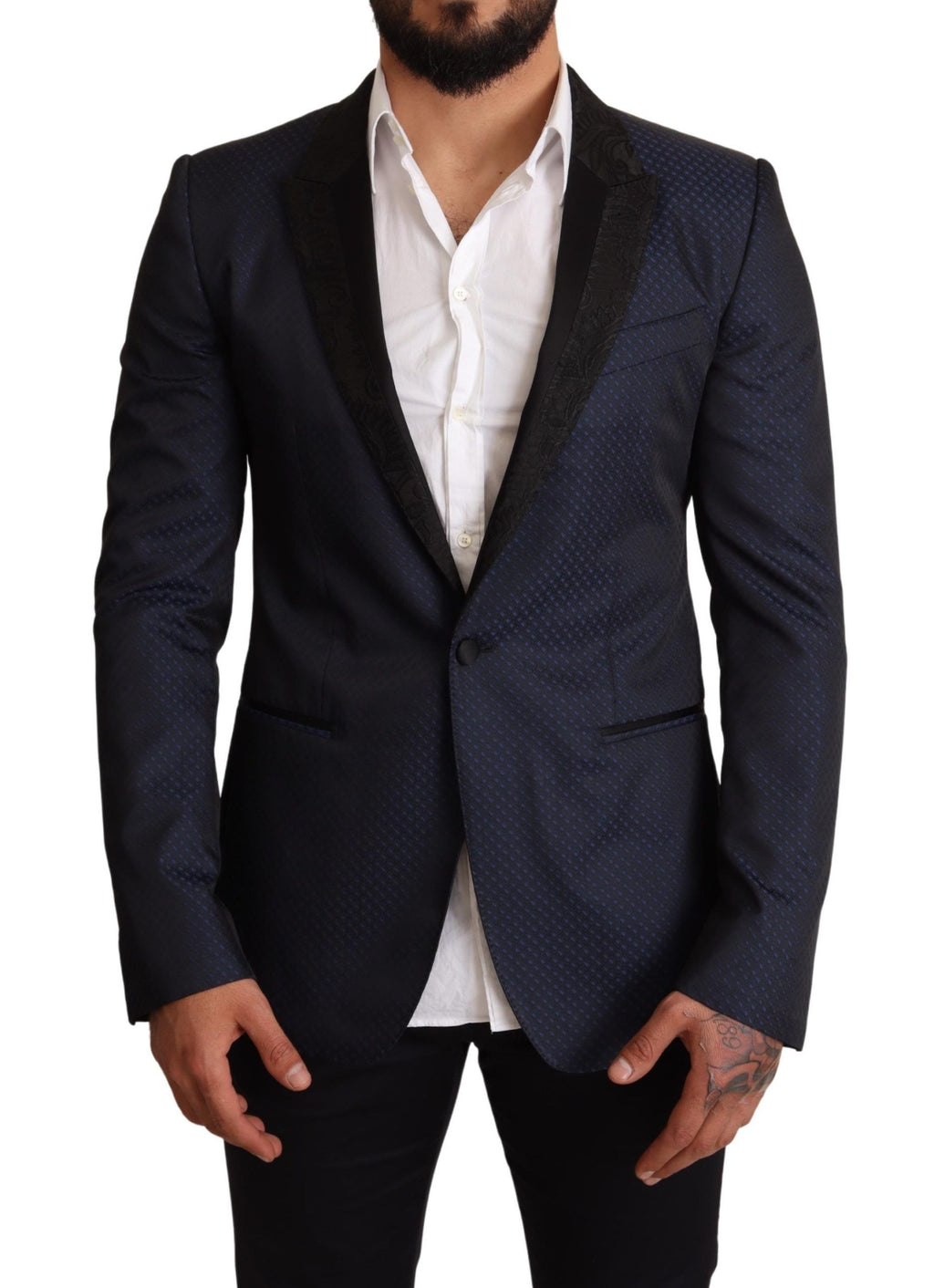 Dolce & Gabbana Blue Wool Slim Fit MARTINI Blazer Jacket by Dolce & Gabbana