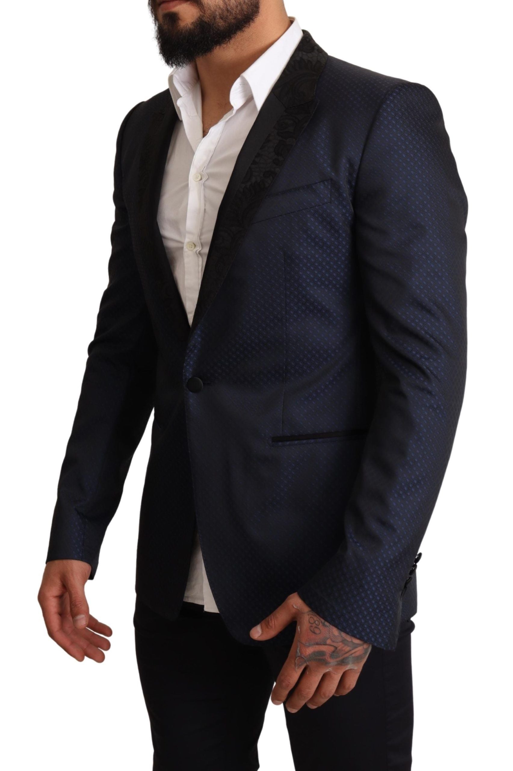 Dolce & Gabbana Blue Wool Slim Fit MARTINI Blazer Jacket by Dolce & Gabbana