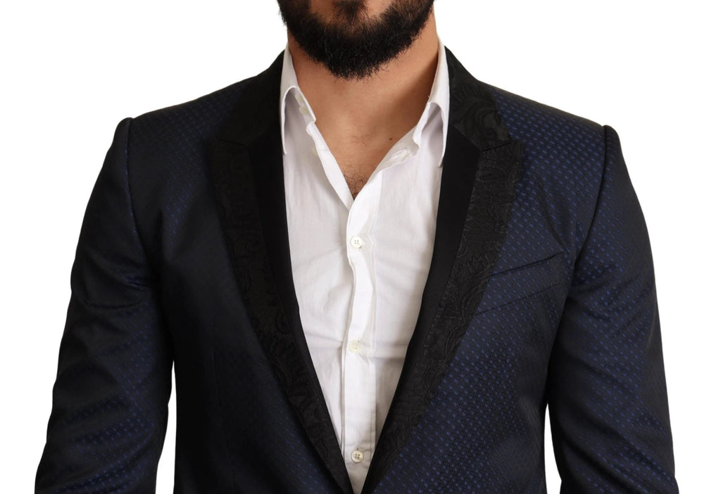 Dolce & Gabbana Blue Wool Slim Fit MARTINI Blazer Jacket by Dolce & Gabbana
