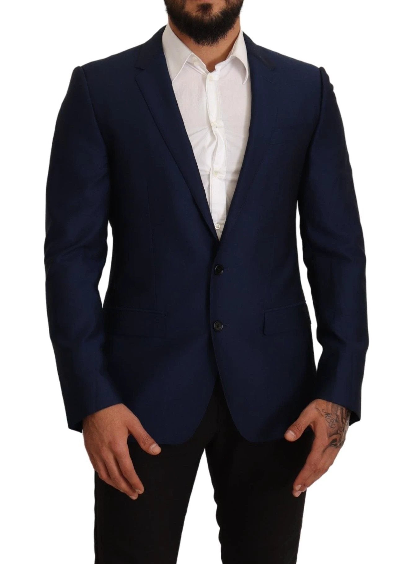Dolce & Gabbana Navy Blue Slim Fit Jacket MARTINI Blazer by Dolce & Gabbana
