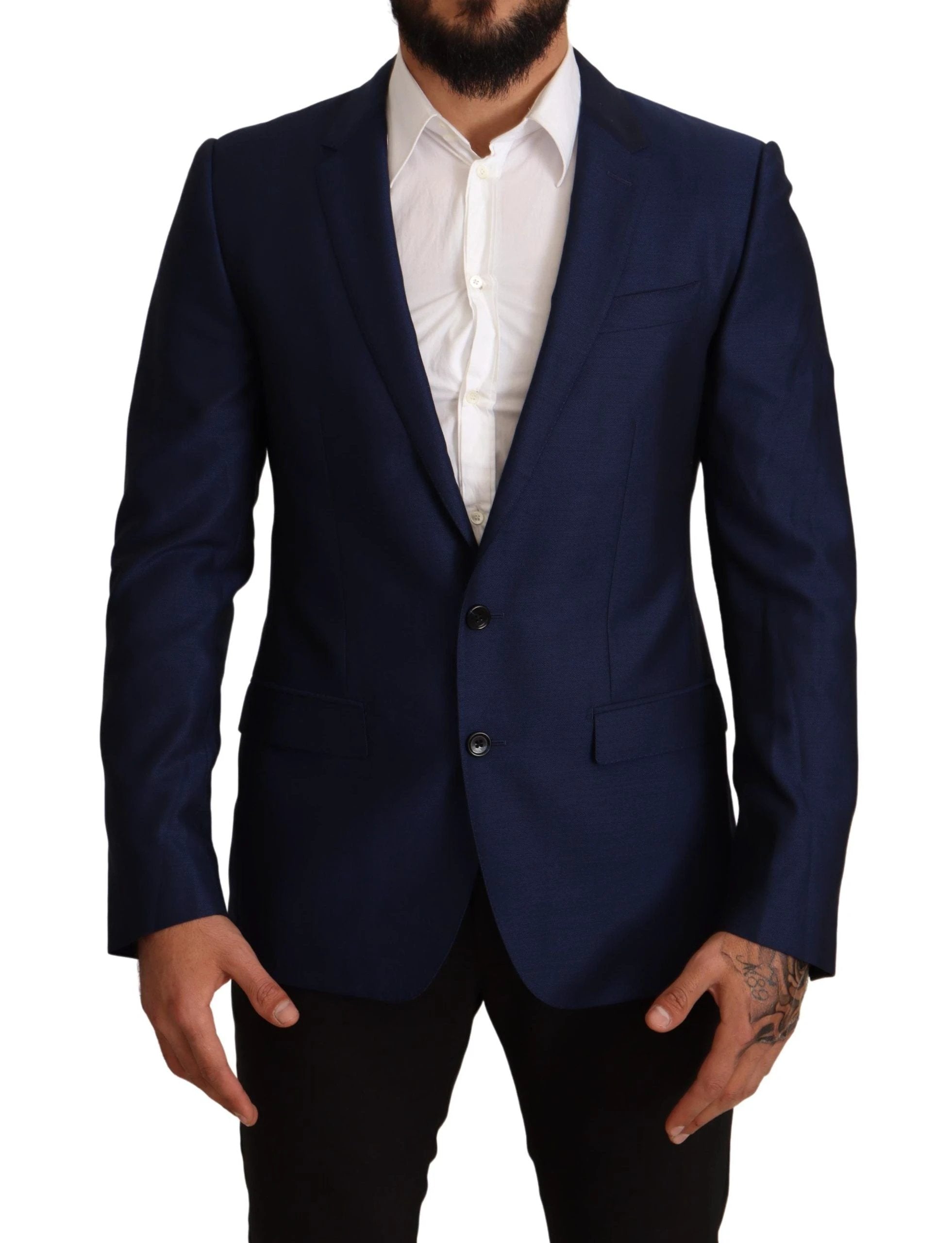 Dolce & Gabbana Navy Blue Slim Fit Jacket MARTINI Blazer by Dolce & Gabbana