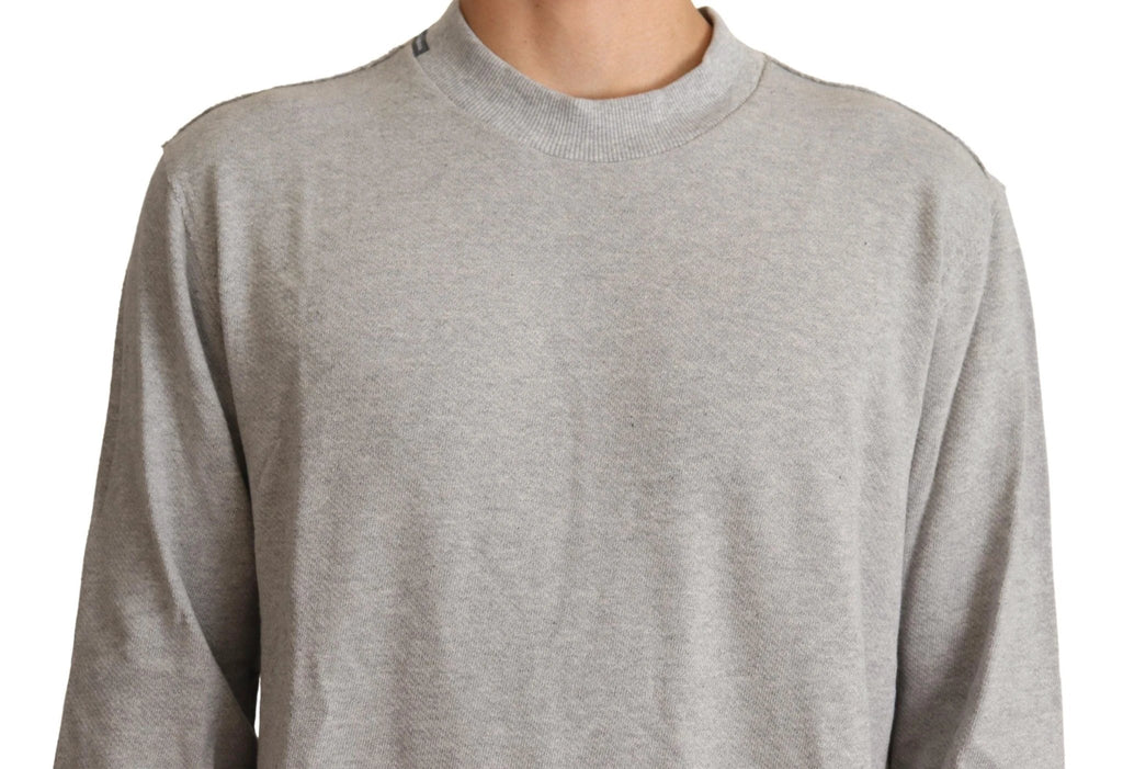 Dolce & Gabbana Gray Cotton Crewneck Pullover Sweater by Dolce & Gabbana