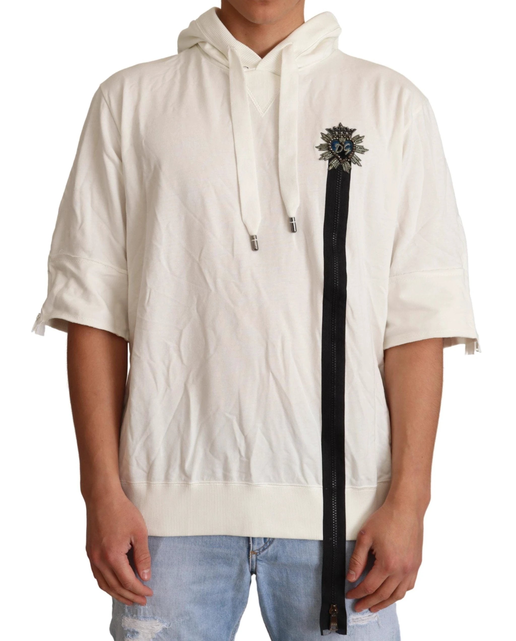 Dolce & Gabbana White Hooded Limited Edition Sweater by Dolce & Gabbana