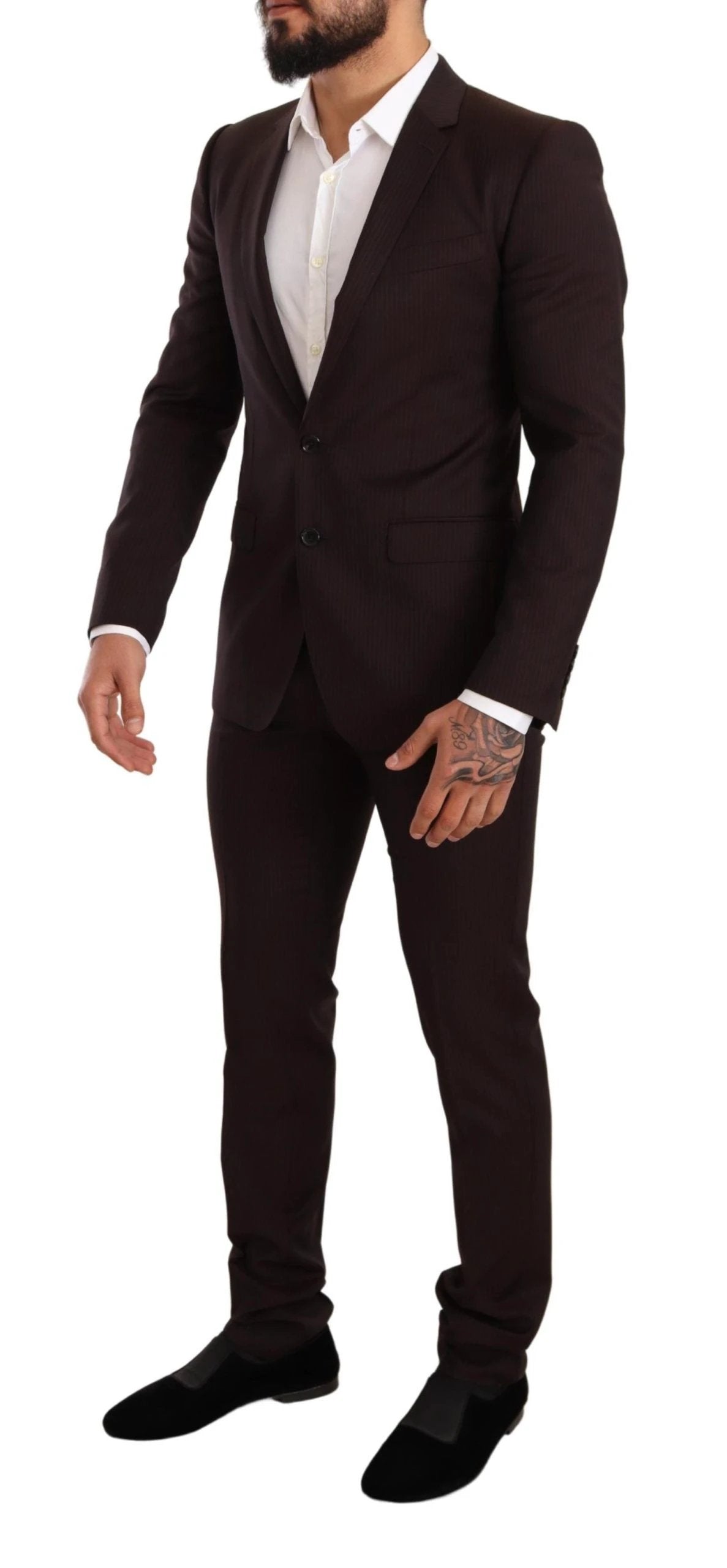 Dolce & Gabbana Bordeaux Wool MARTINI Slim Fit Suit by Dolce & Gabbana